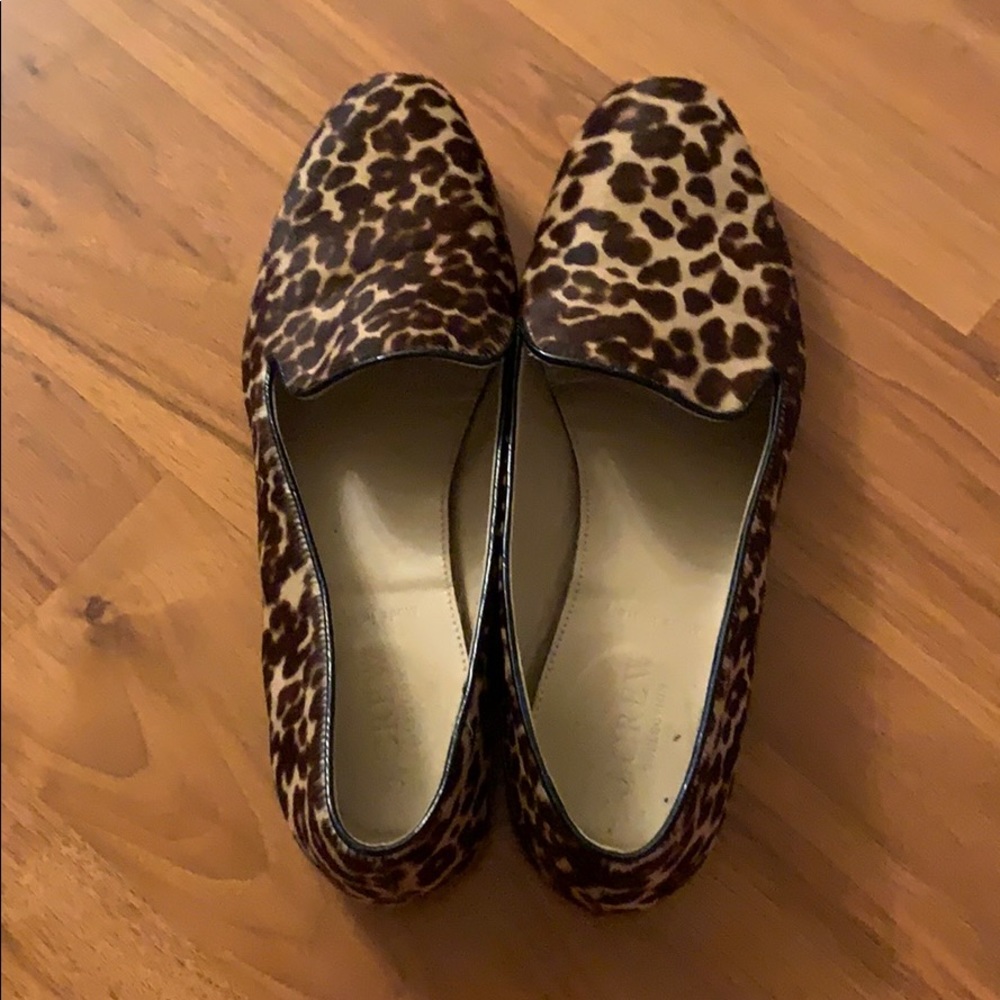 Jcrew calf hair leather loafers sz 6